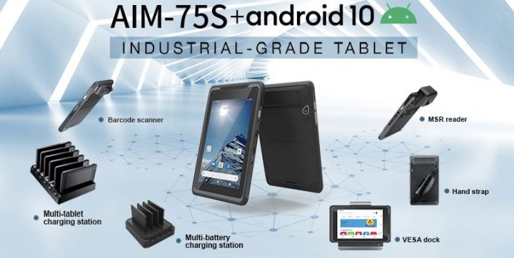 AIM-75S plus Android 10, das robuste Tablet PC für den industriellen Einsatz
