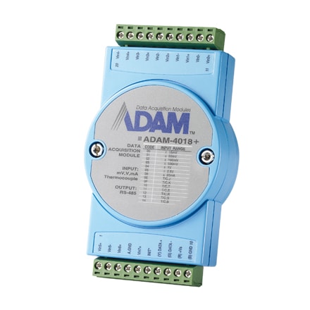 ADAM-4018+-F - Remote I/O Modul mit RS485 8 Thermoelement-Eingangen (ASCII/Modbus RTU)
