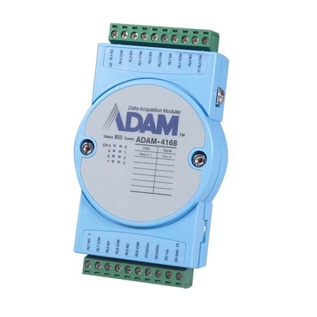 ADAM-4168-C - RS485 Remote-I/O-Modul robustes 8x Relais-Ausgangsmodul (RS485/Modbus)
