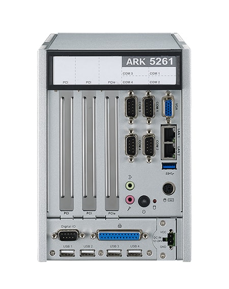 ARK-5261S-J0A1E - Embedded Box IPC lüfterlos mit J1900, 4GB RAM, 3 PCI(e) Slots