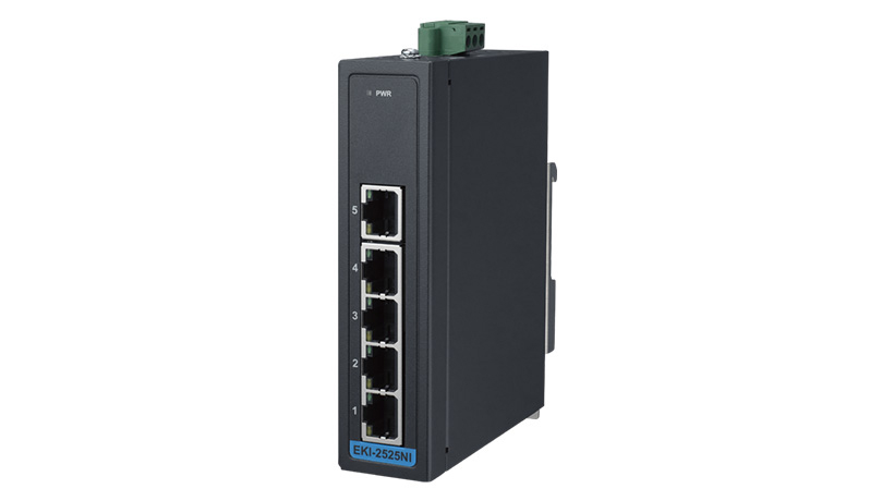 EKI-2525NI-A - Unmanaged Ethernet Switch mit 5 x 10/100 Ports & PROFINET-Support