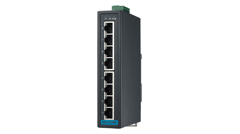 EKI-2728NI-A - Unmanaged Ethernet Switch mit 8 x Gb LAN Ports & PROFINET-Support