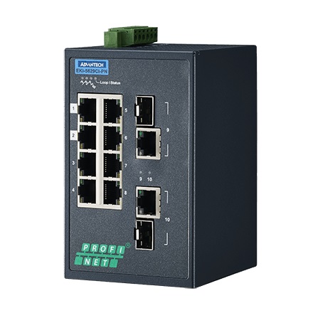 EKI-5629CI-PN-AE - Managed Feldbus Switch mit 8x 10/100  & 2x Gb Ports & PROFINET-Support