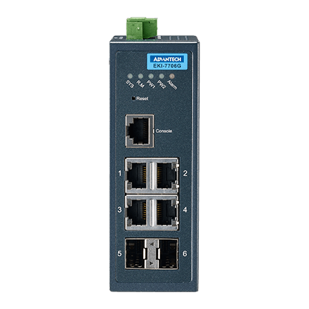 EKI-7706G-2F-AE - Managed Industrie Switch
