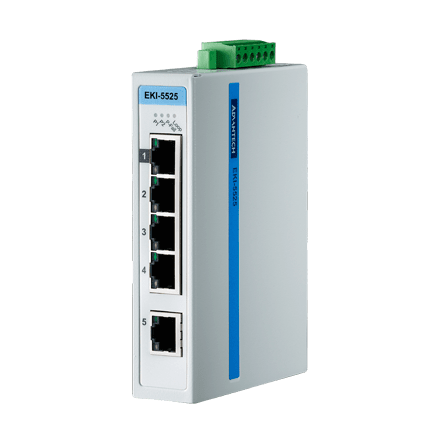 EKI-5525I-AE - ProView/SCADA Switch 10/100-Ethernet-Switch mit 5 Ports & SNMP-Support