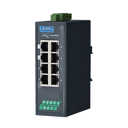 EKI-5528-PNMA-AE - Managed Feldbus Switch mit 8 10/100 Ports & PROFINET-MRP-Support