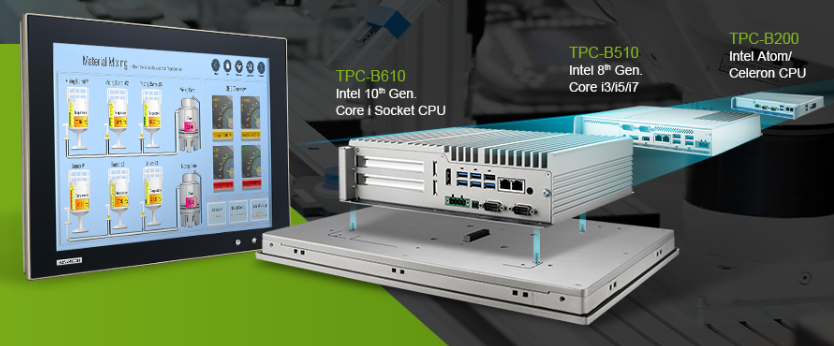 TPC-B610H-A00A - Modulare TPC-Computing Box mit PCIe 16x Slot für i-Core CPUs der 10. Gen.