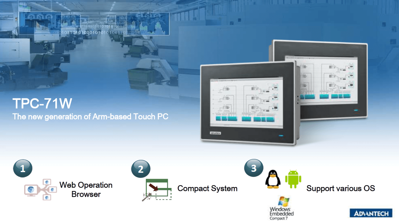 TPC-71W Serie - Neue Generation ARM basierender TPC Systeme